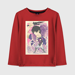 Лонгслив хлопковый детский Магическая битва Тодзи Фусигуро сильнейший, цвет: красный