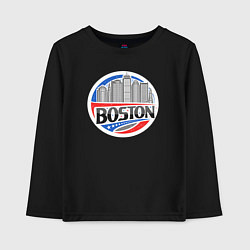 Лонгслив хлопковый детский City Boston, цвет: черный