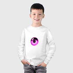 Лонгслив хлопковый детский Фиолетовый глаз, цвет: белый — фото 2
