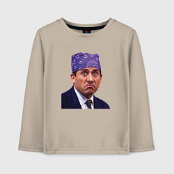 Лонгслив хлопковый детский Prison mike Michael Scott офис, цвет: миндальный