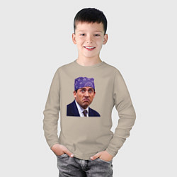 Лонгслив хлопковый детский Prison mike Michael Scott офис, цвет: миндальный — фото 2