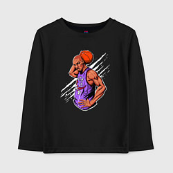 Лонгслив хлопковый детский Vince Carter dunker, цвет: черный