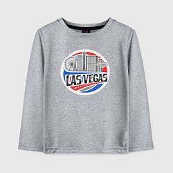 Лонгслив хлопковый детский Город Лас-Вегас, цвет: меланж