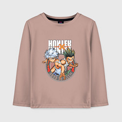 Лонгслив хлопковый детский Hunter x Hunter Килуа и Гон, цвет: пыльно-розовый