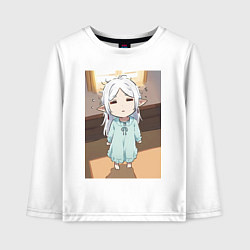 Лонгслив хлопковый детский Фрирен ребенок, цвет: белый
