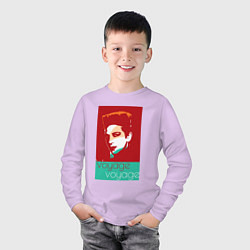 Лонгслив хлопковый детский Voyage voyage, цвет: лаванда — фото 2