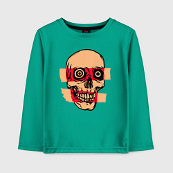 Детский лонгслив Череп рентген