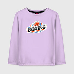 Лонгслив хлопковый детский Boxing team, цвет: лаванда