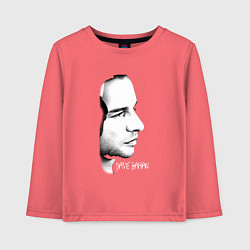 Лонгслив хлопковый детский Dave Gahan from depeche mode face, цвет: коралловый