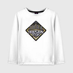 Лонгслив хлопковый детский Houston Texas, цвет: белый