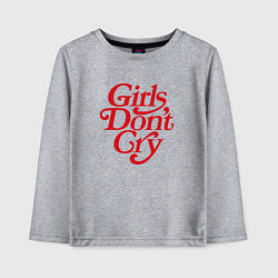 Лонгслив хлопковый детский Girls dont cry, цвет: меланж