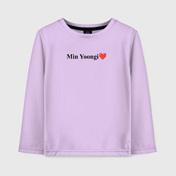 Лонгслив хлопковый детский BTS Min Yoongi, цвет: лаванда
