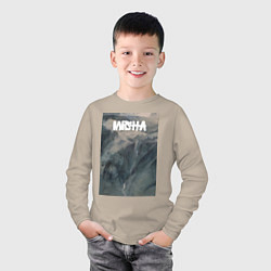 Лонгслив хлопковый детский Misha горное ущелье, цвет: миндальный — фото 2