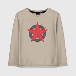 Детский лонгслив Red star symbol