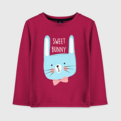 Лонгслив хлопковый детский Sweet bunny, цвет: маджента