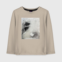 Лонгслив хлопковый детский Graphic Abstract, цвет: миндальный