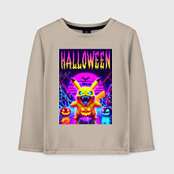 Детский лонгслив Pikachu - halloween vaporwave