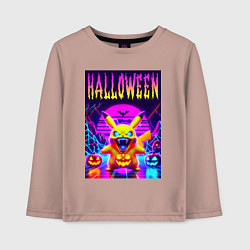 Детский лонгслив Pikachu - halloween vaporwave