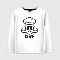 Лонгслив хлопковый детский Chef, цвет: белый