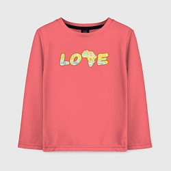 Лонгслив хлопковый детский Love Africa, цвет: коралловый