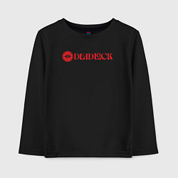 Детский лонгслив Deadlock red logo