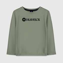 Детский лонгслив Deadlock white logo