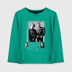 Лонгслив хлопковый детский Depeche Mode - Black Celebration, цвет: зеленый