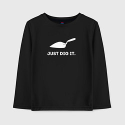 Лонгслив хлопковый детский Just dig it, цвет: черный