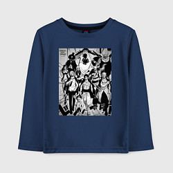 Лонгслив хлопковый детский Ван-Пис мугивары вано, цвет: тёмно-синий