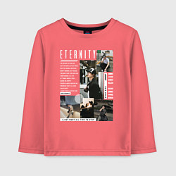 Лонгслив хлопковый детский Stray kids Bang Chan Eternity, цвет: коралловый