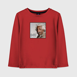 Лонгслив хлопковый детский Темнокожий Эйнштейн: KFC мем, цвет: красный