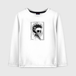 Детский лонгслив Череп в листве