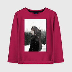 Лонгслив хлопковый детский Башня Бога Баам, цвет: маджента