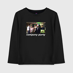 Лонгслив хлопковый детский The Office - company party, цвет: черный