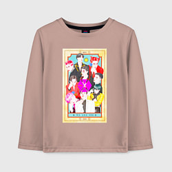 Лонгслив хлопковый детский Exo мы одно целое, цвет: пыльно-розовый