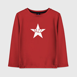Лонгслив хлопковый детский Jazz star in white, цвет: красный
