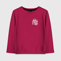 Детский лонгслив Скандинавии след медведя