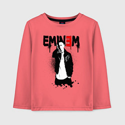 Лонгслив хлопковый детский Eminem finger, цвет: коралловый