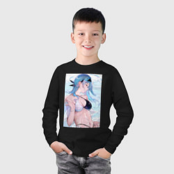 Лонгслив хлопковый детский Геншин Эола Лоуренс, цвет: черный — фото 2