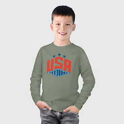 Лонгслив хлопковый детский Качество США, цвет: авокадо — фото 2