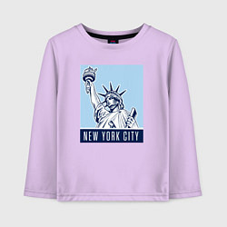 Лонгслив хлопковый детский New York style, цвет: лаванда