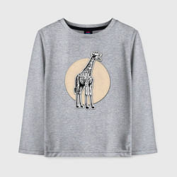 Лонгслив хлопковый детский Круг жираф, цвет: меланж