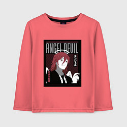 Лонгслив хлопковый детский Человек-бензопила Angel Devil, цвет: коралловый