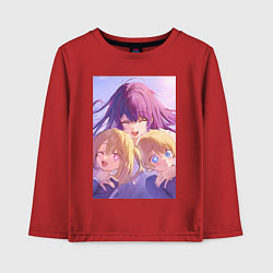 Лонгслив хлопковый детский Ребёнок идола Ай Хосино, цвет: красный