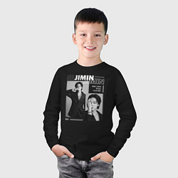 Лонгслив хлопковый детский Park Jimin bts, цвет: черный — фото 2