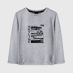 Лонгслив хлопковый детский Nissan Skyline GT-R, цвет: меланж