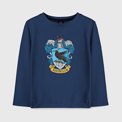 Лонгслив хлопковый детский Ravenclaw факультет, цвет: тёмно-синий