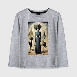 Лонгслив хлопковый детский Ведьма с похожей планеты - готика, цвет: меланж