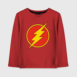 Лонгслив хлопковый детский Flash logo, цвет: красный