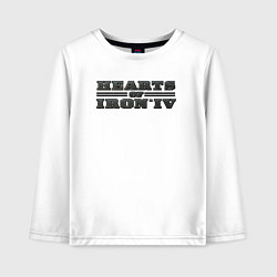 Лонгслив хлопковый детский Logo Hearts of Iron, цвет: белый